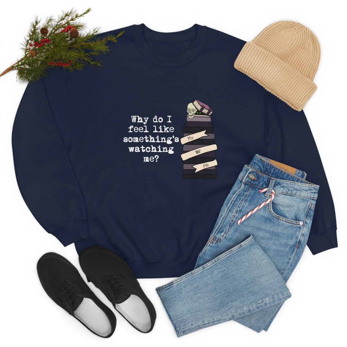 TBR Book Lover Dark Color Crewneck Sweater