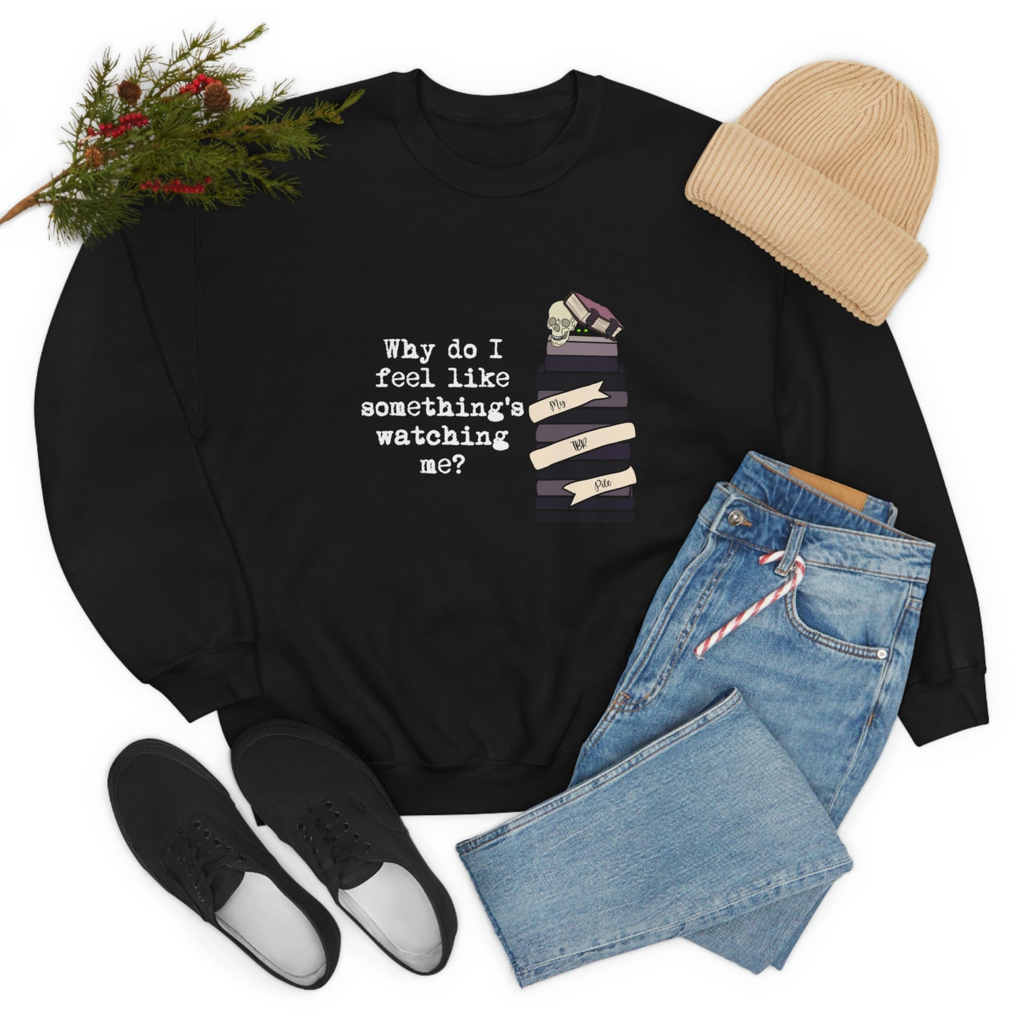 TBR Book Lover Dark Color Crewneck Sweater