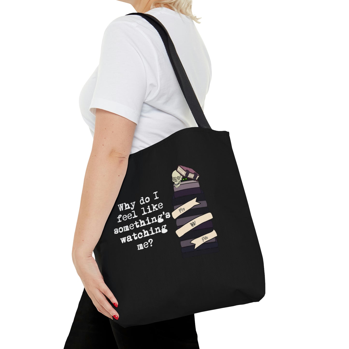 TBR Black Reader Tote Bag
