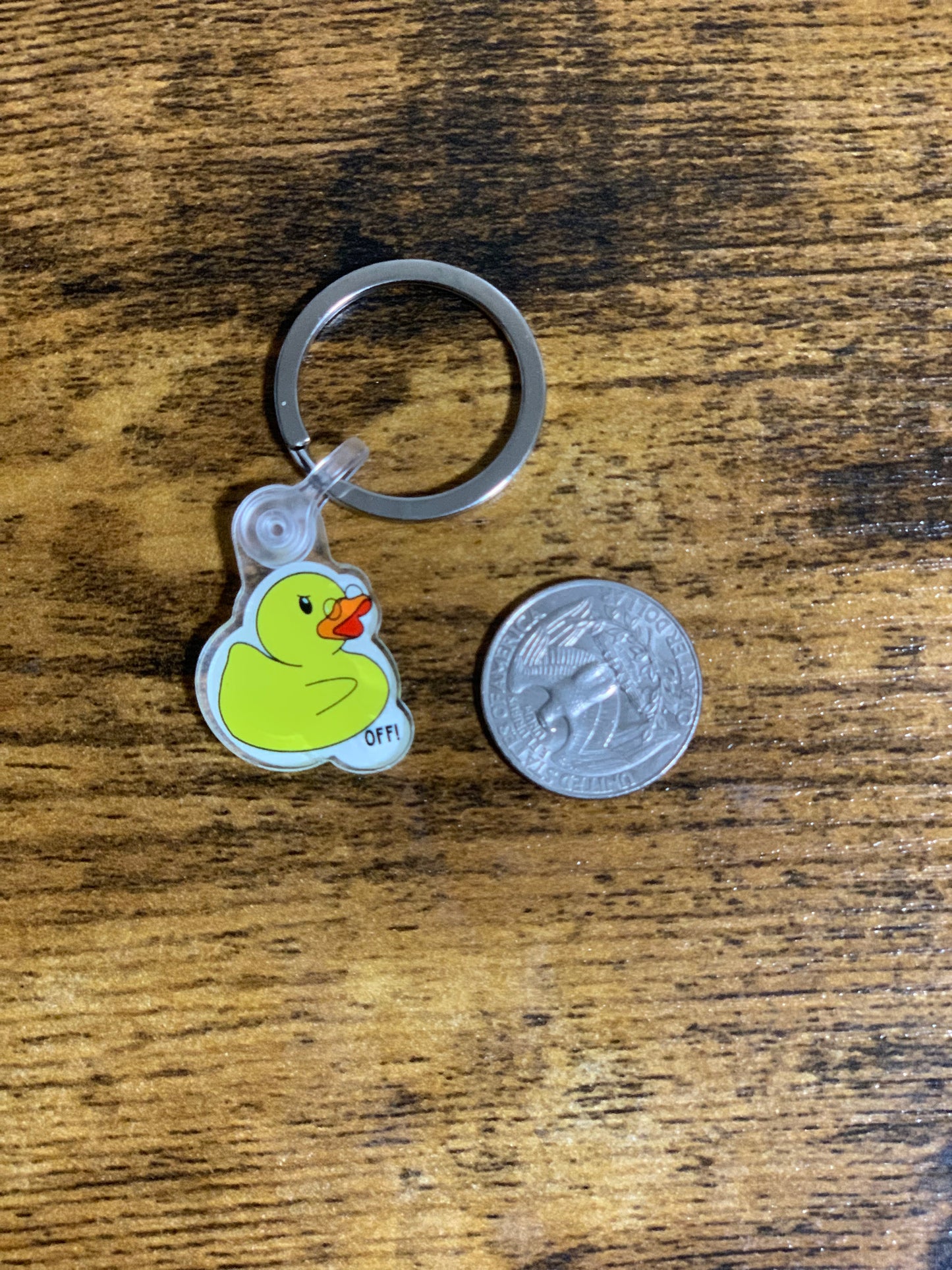 DUCK Off! 1" Acrylic Keychain