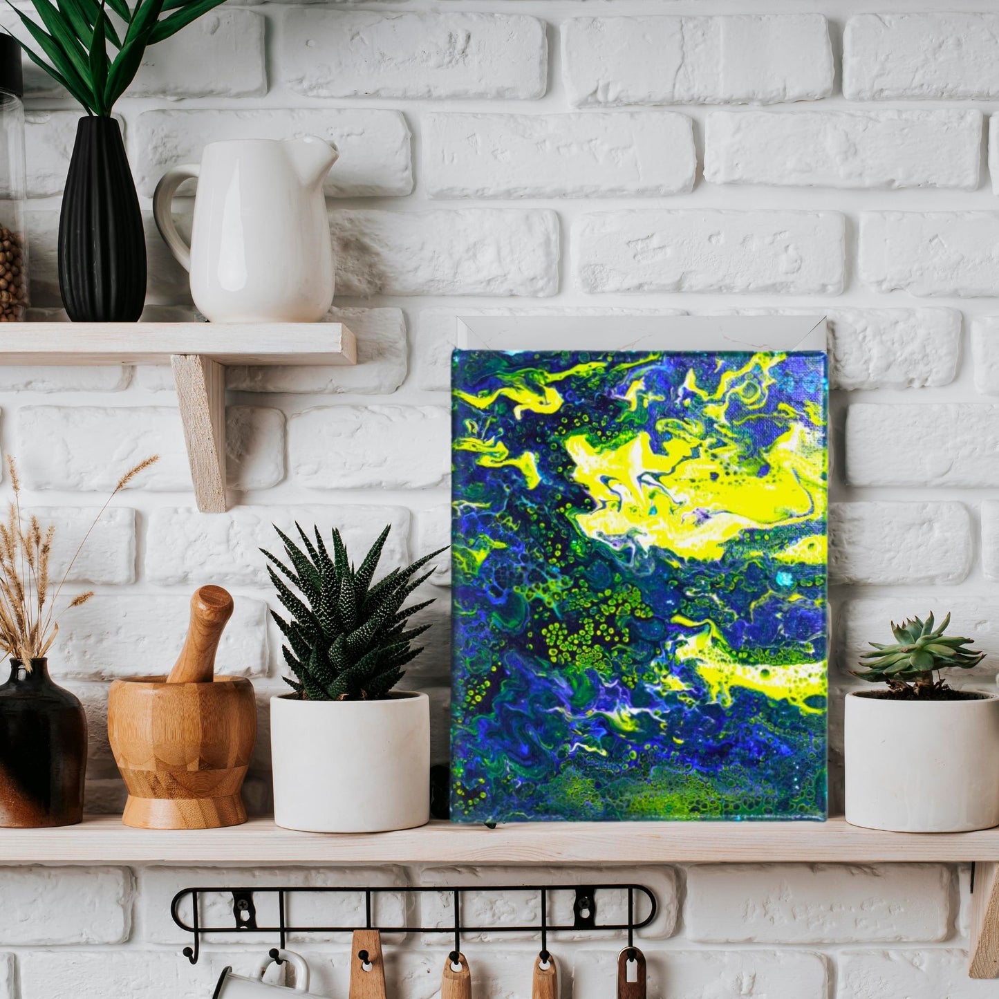 Reptiles - 8x10 Abstract Acrylic Pour Painting