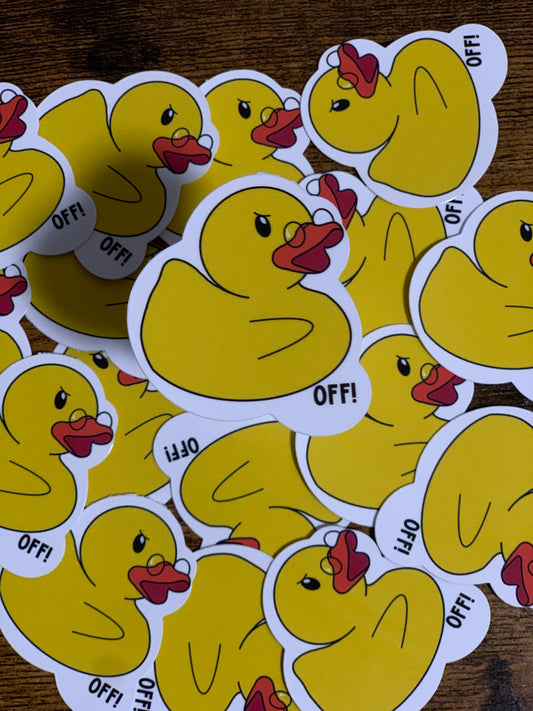 Duck OFF Sticker