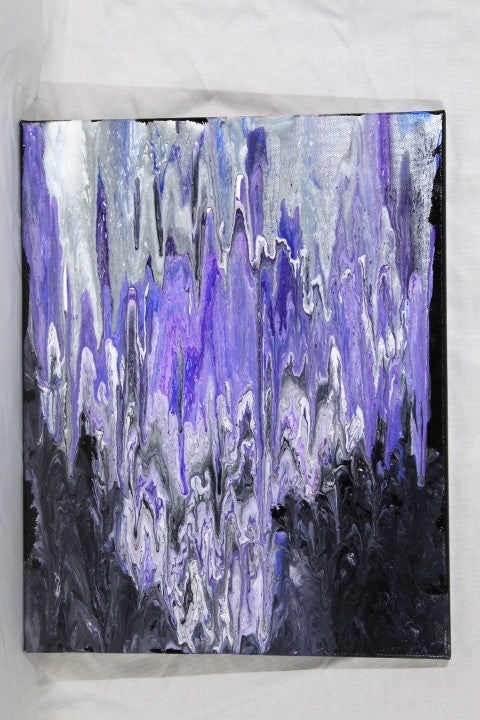 Amethyst - 16x20 Abstract Acrylic Pour Painting