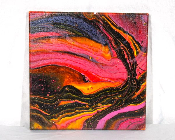 Heaxxus - 12x12 Abstract Acrylic Pour Painting