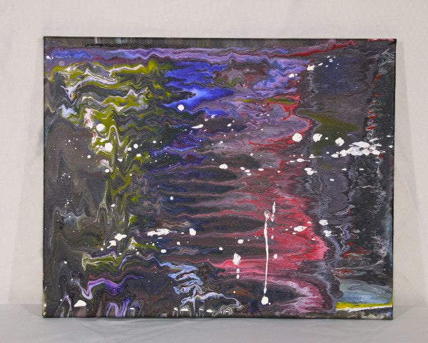 Distorted Reality - 16x20 Abstract Acrylic Pour Painting