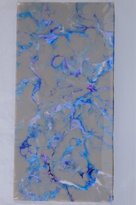 Beauty - 15x30 Abstract Acrylic Dutch Pour Painting