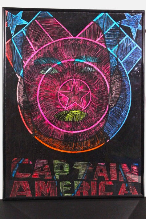 Captain - 18x24 Illusion Scratch Art