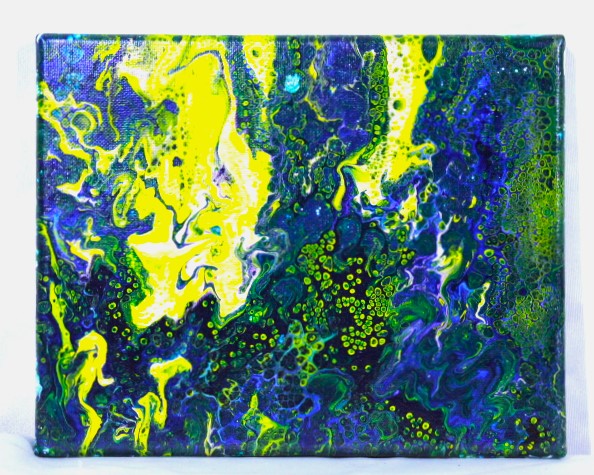 Reptiles - 8x10 Abstract Acrylic Pour Painting