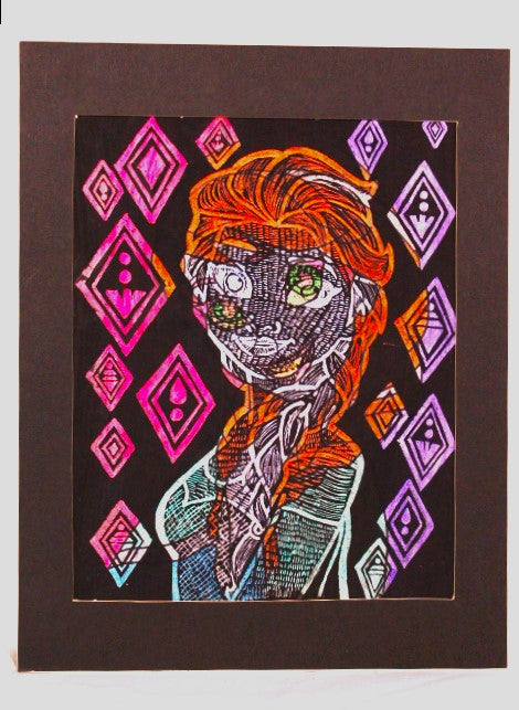 Sisters - 9x12 Illusion Scratch Art