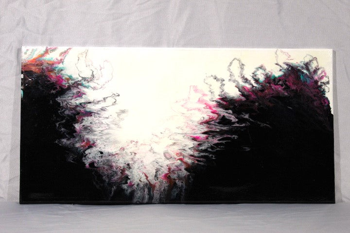 Beat Wave - 15x30 Abstract Acrylic Dutch Pour Painting