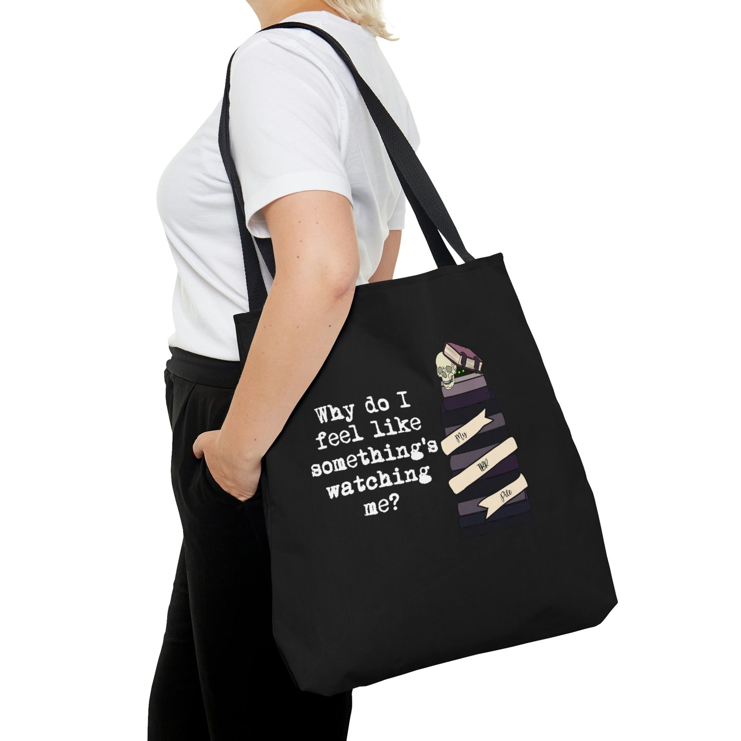 TBR Black Reader Tote Bag