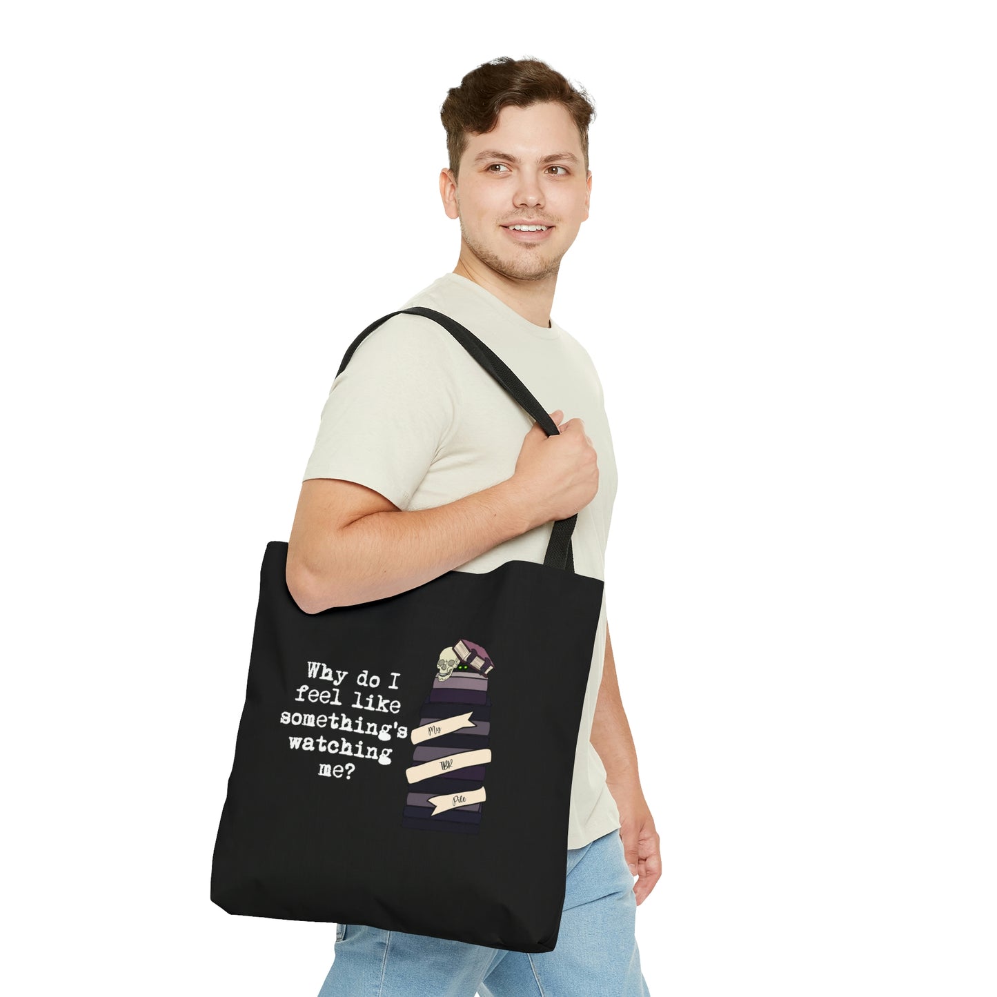 TBR Black Reader Tote Bag