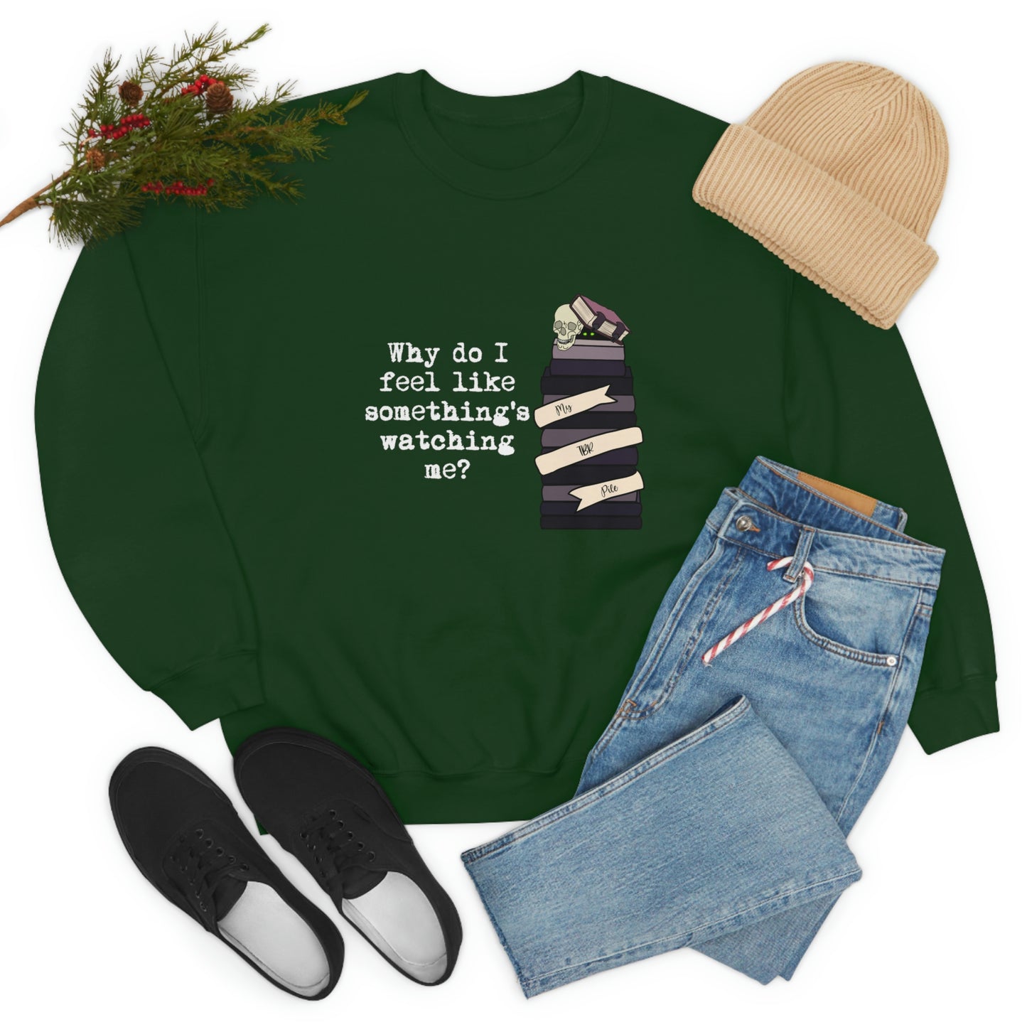 TBR Book Lover Dark Color Crewneck Sweater