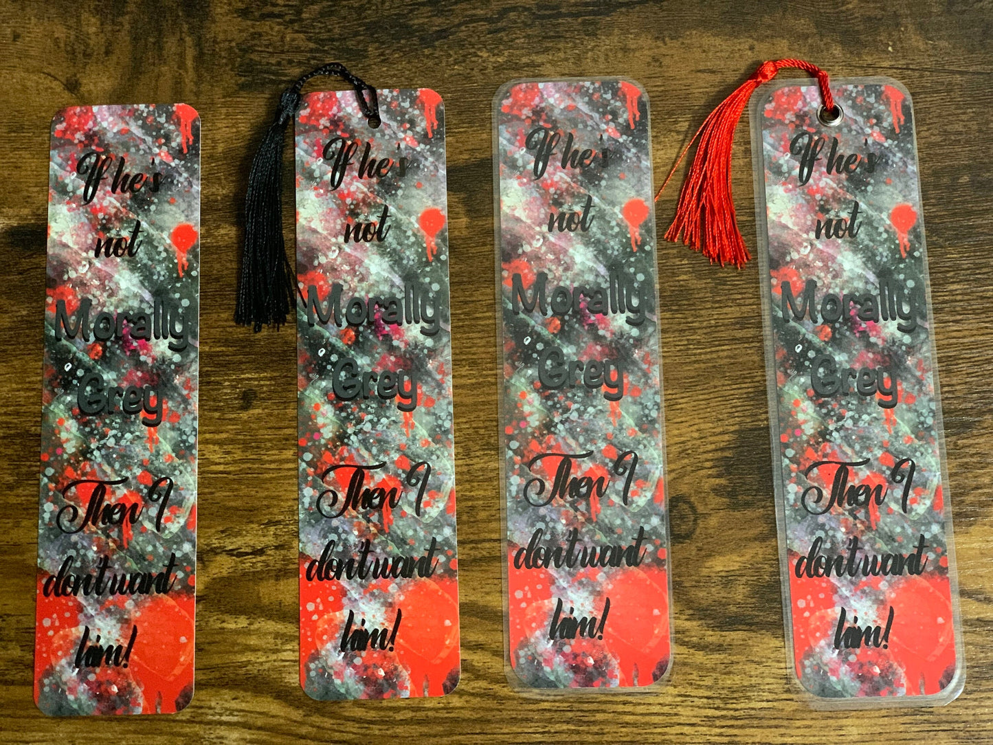 CLEARANCE 8x2 in Morally Grey Bookmark
