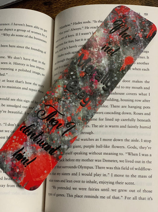 CLEARANCE 8x2 in Morally Grey Bookmark