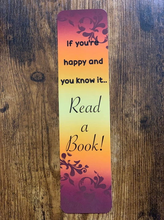8x2 in Happy Reading Bookmark
