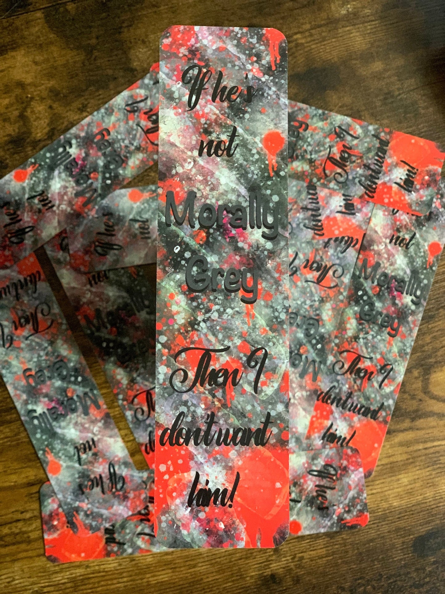 CLEARANCE 8x2 in Morally Grey Bookmark