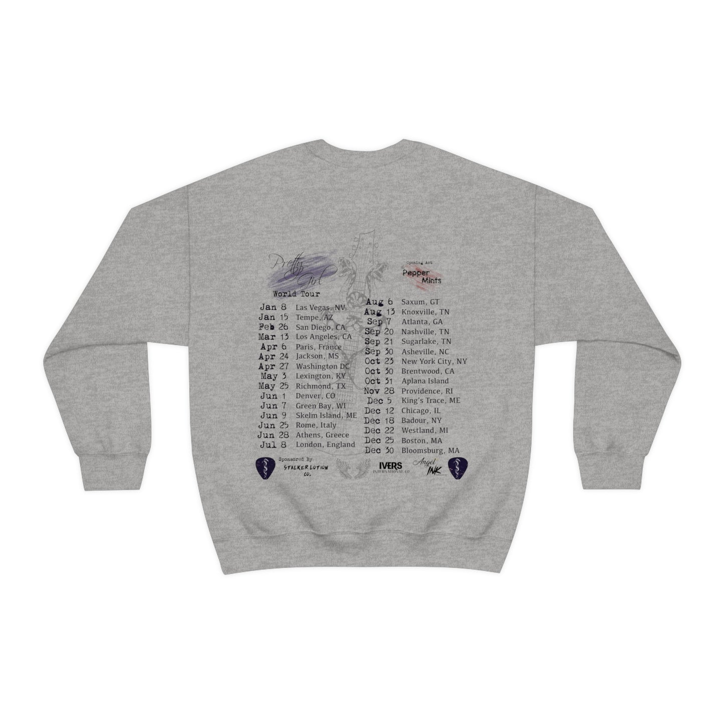 Aiden James "Pretty Girl" Tour Crewneck Sweatshirt