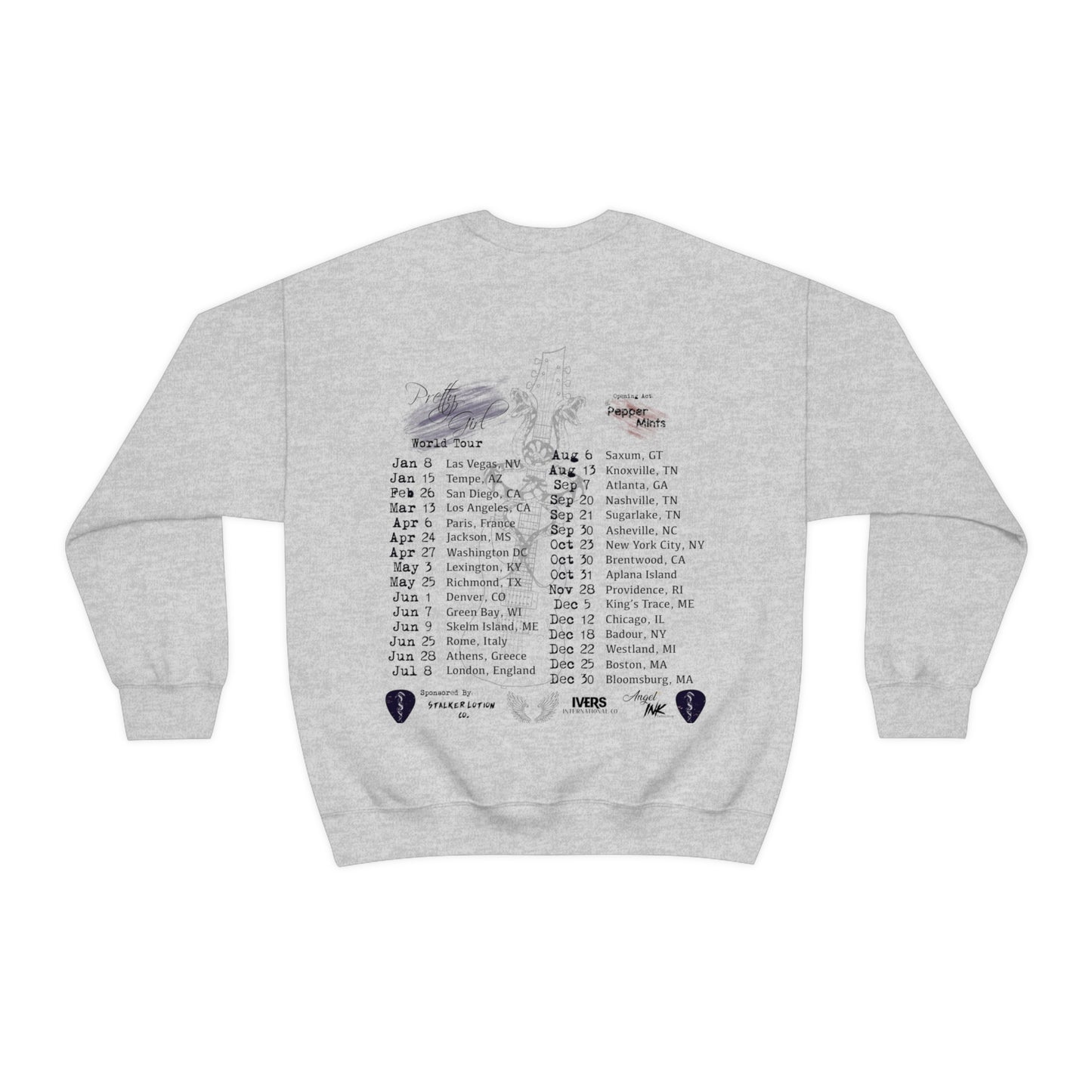 Aiden James "Pretty Girl" Tour Crewneck Sweatshirt