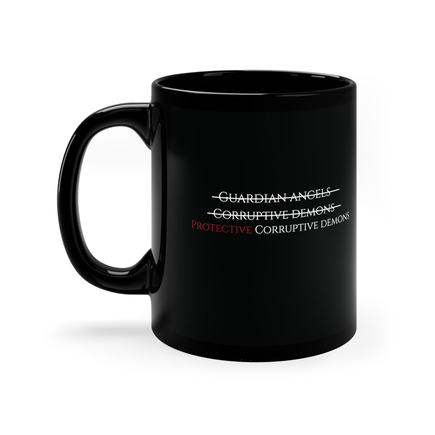 Protective Corruptive Demons 11oz Black Mug