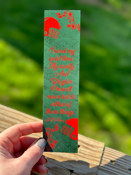 8x2 Play Fake Quote Bookmark