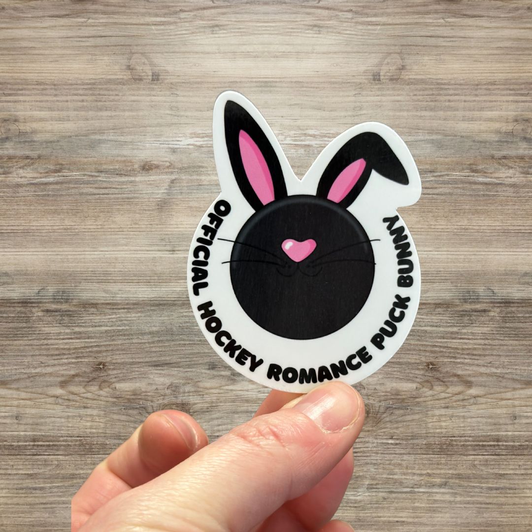 Official Hockey Romance Puck Bunny Sticker