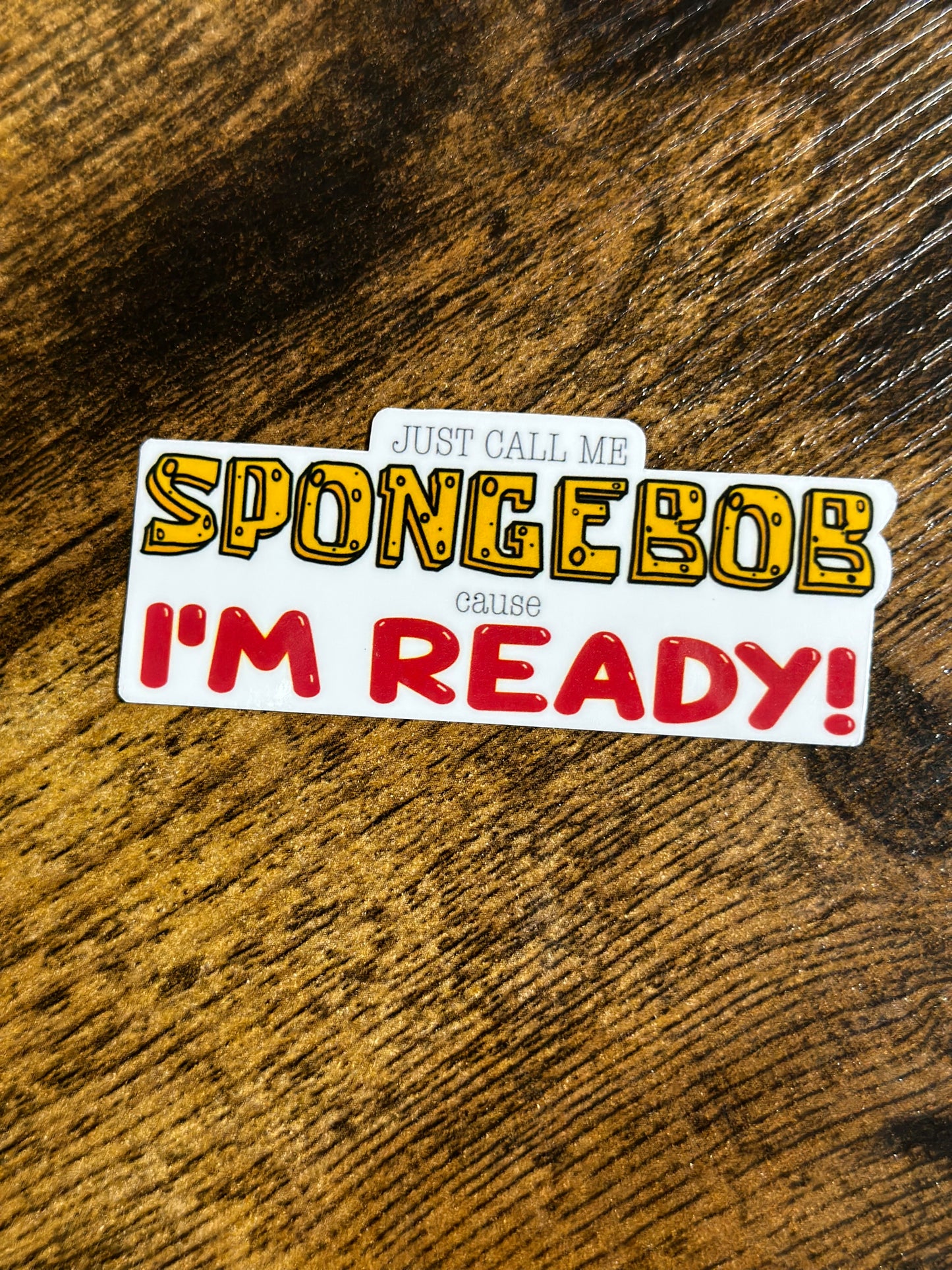 Funny SpongeBob Inspired Sticker
