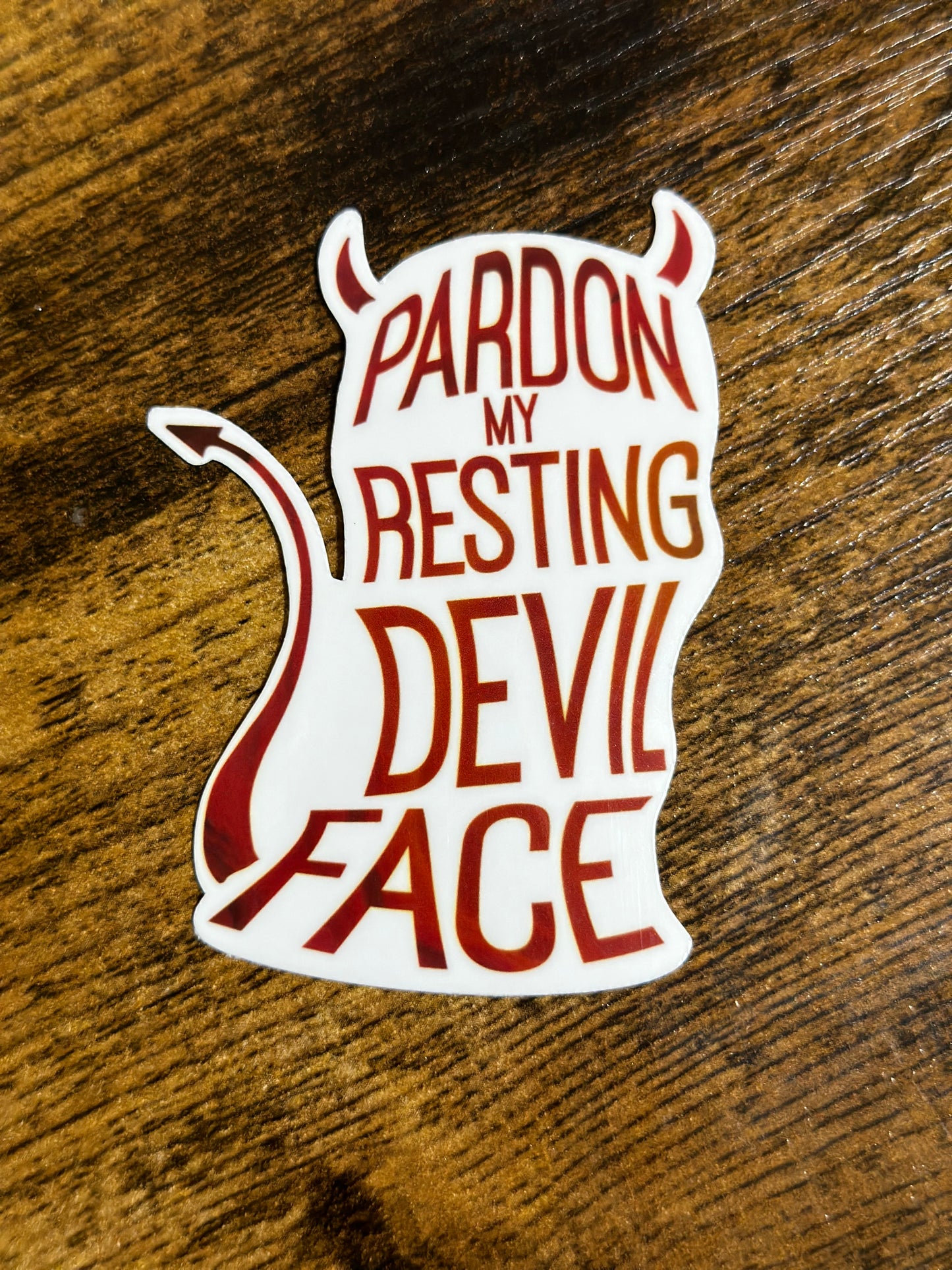 Devil Face Funny Sticker