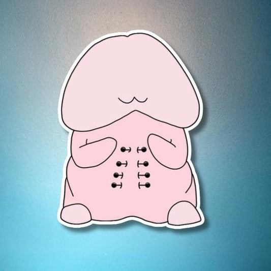 Mr. Ribbed Sticker