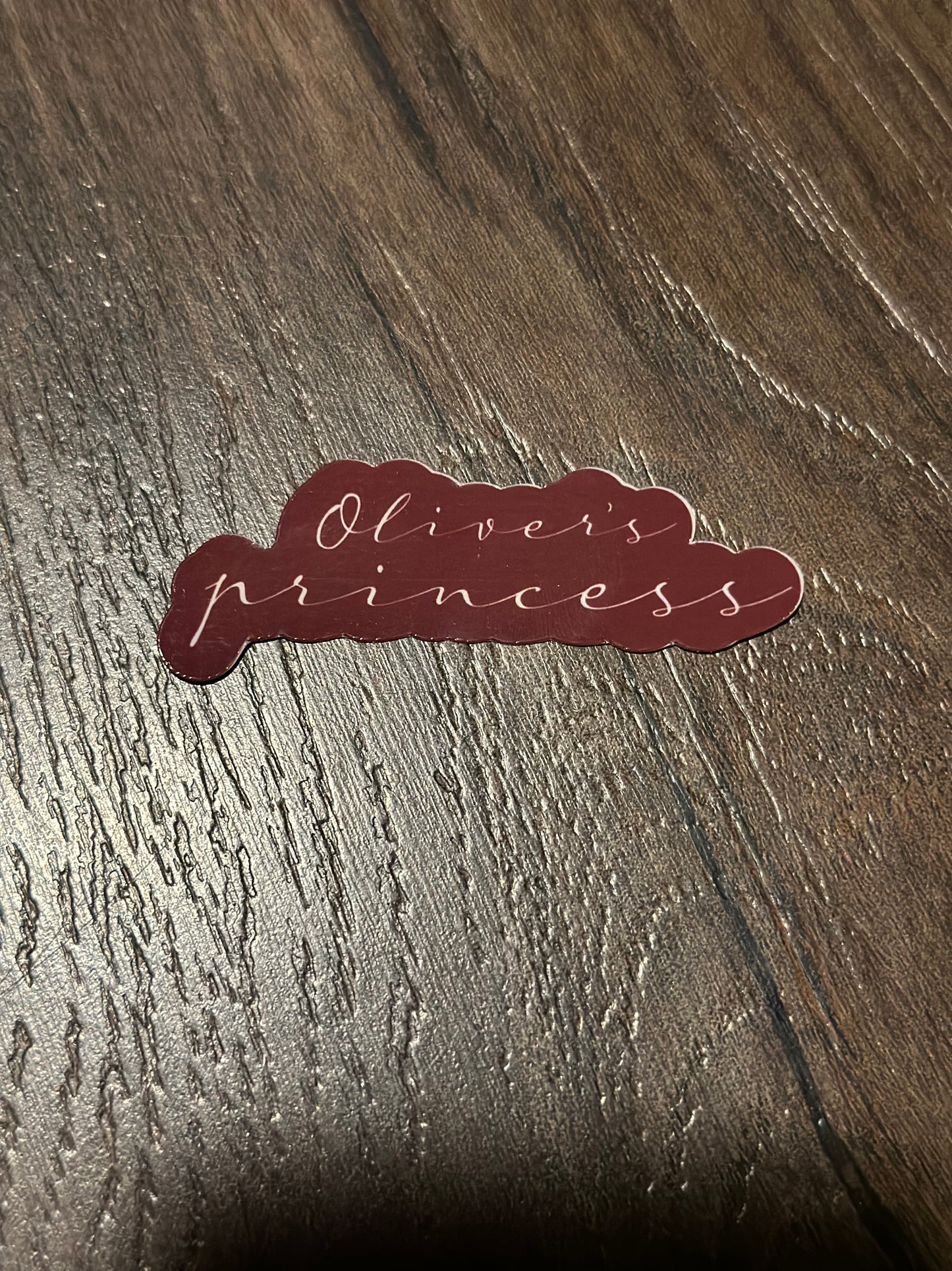 Oliver's Princess Nickname Sticker