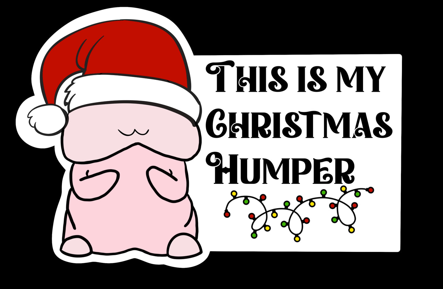 Christmas Mr. Happy Sticker