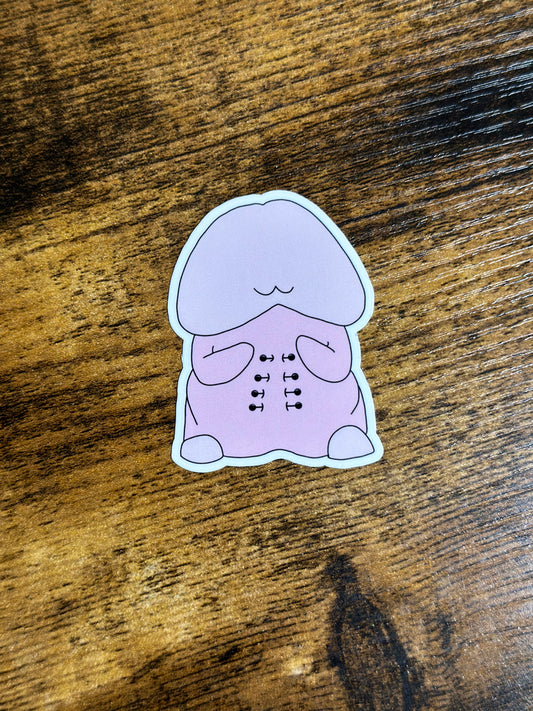 Mr. Ribbed Sticker