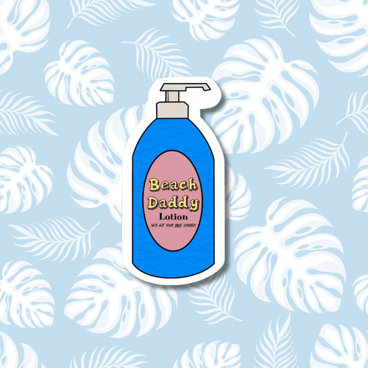 Beach Daddy Lotion sticker
