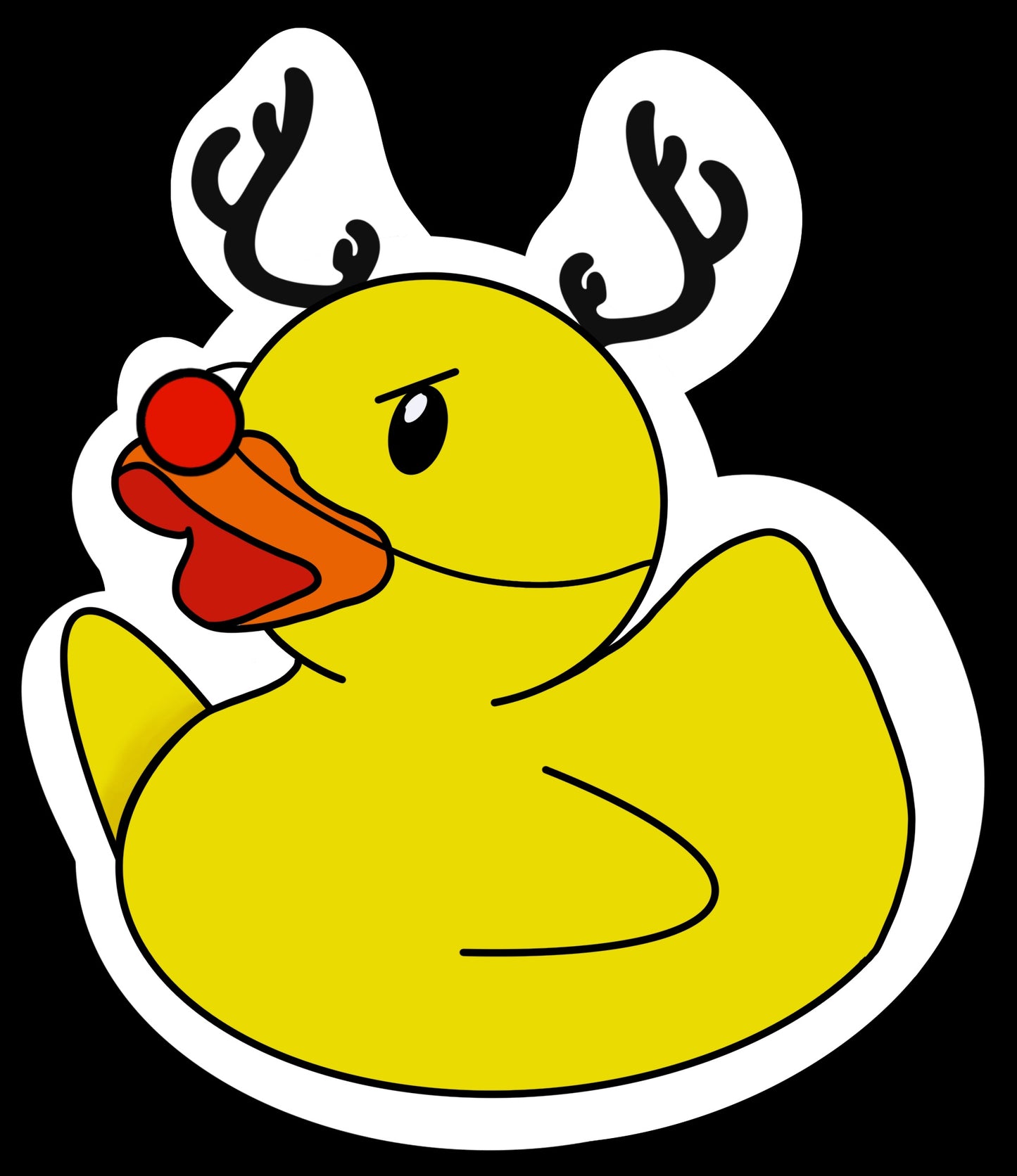 Reindeer Duck Sticker