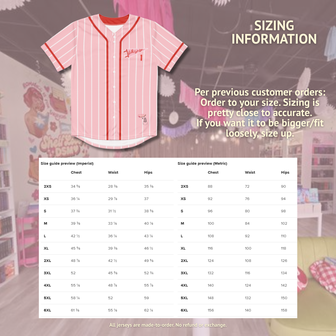 Shelf Love baseball jersey
