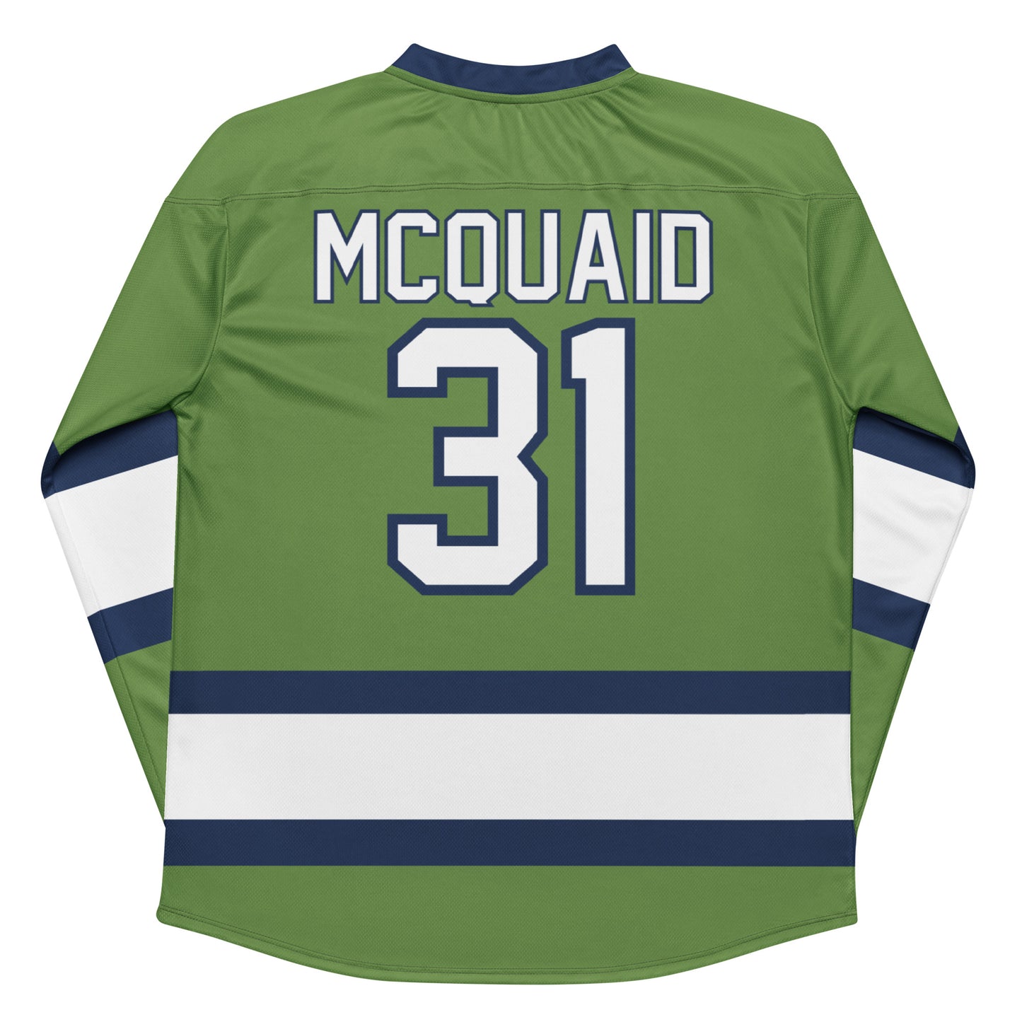 McQuaid green hockey fan jersey