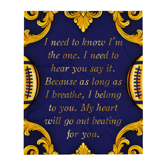Rival Hearts Quentin Quote Throw Blanket