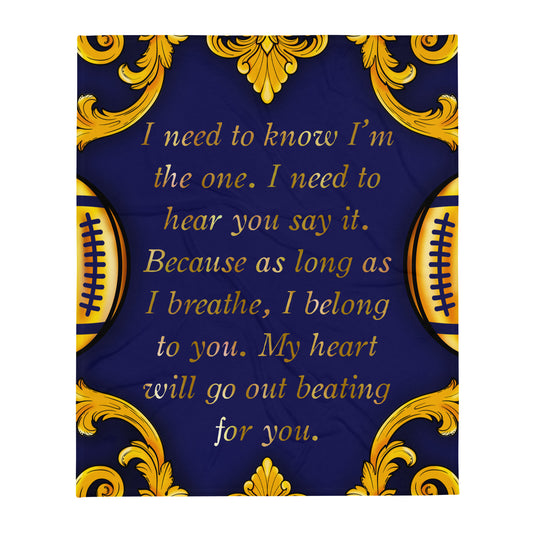 Rival Hearts Quentin Quote Throw Blanket