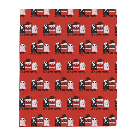 Scary Peen Throw Blanket