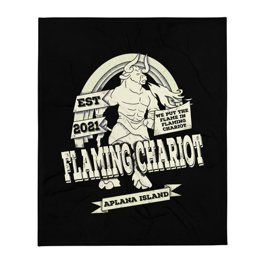 Flaming Chariot Throw Blanket