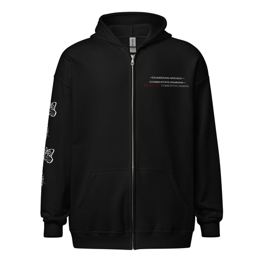 Protective Corruptive Demons zip hoodie