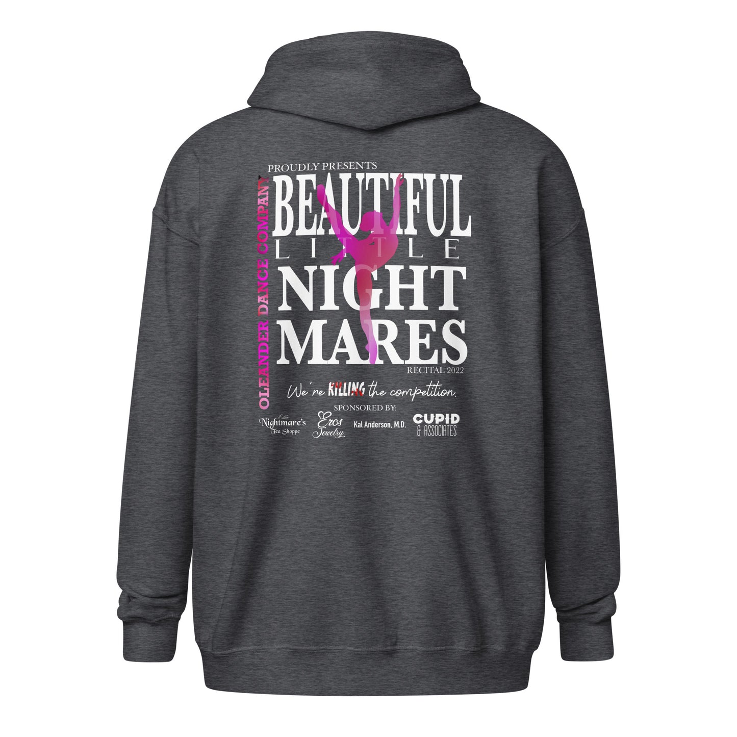 Oleander Dance Co zip hoodie