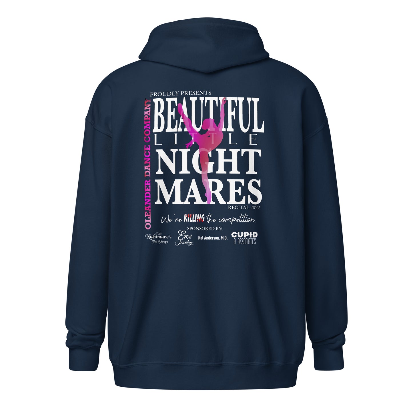 Oleander Dance Co zip hoodie