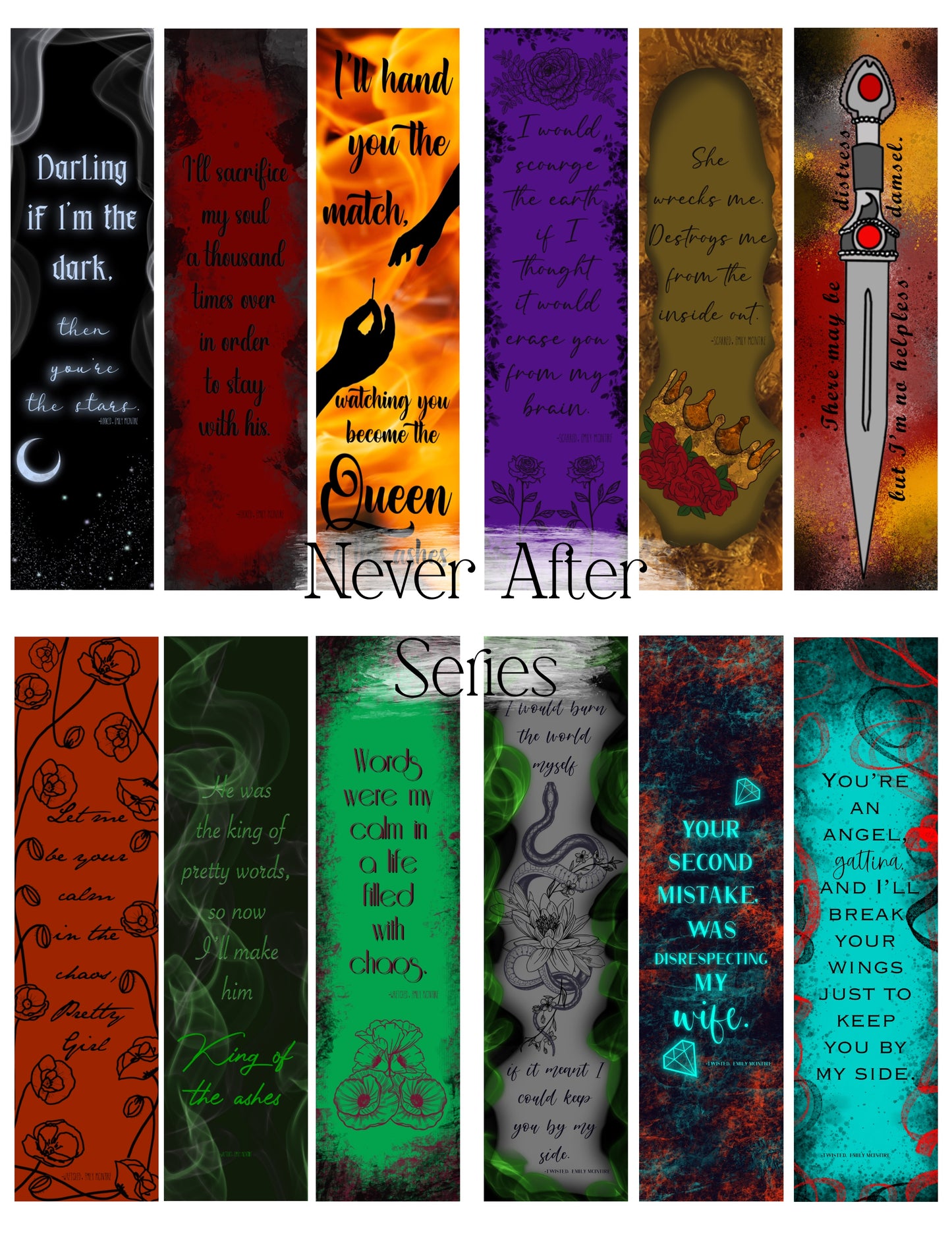 Never After Series- Bookmark Only Packs