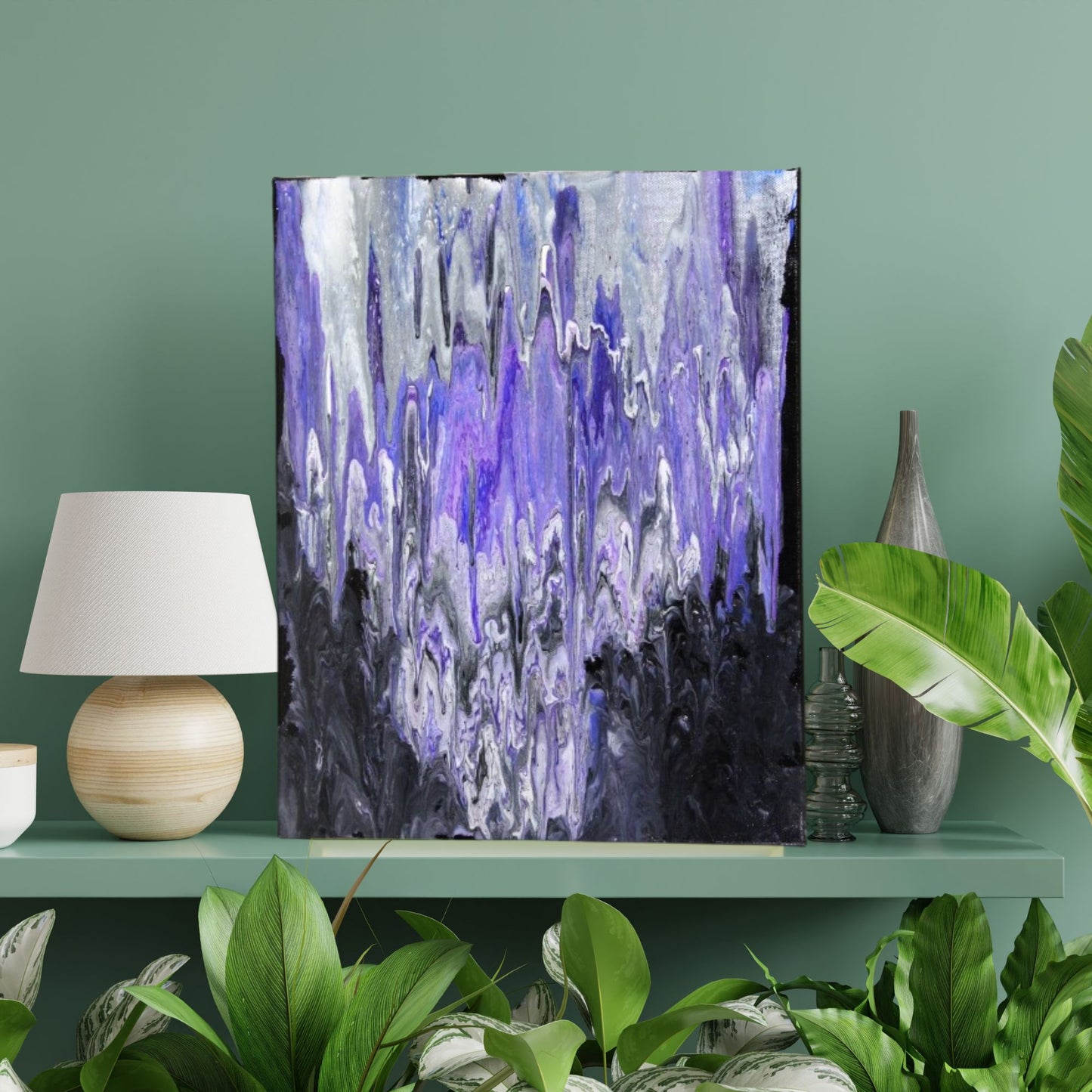 Amethyst - 16x20 Abstract Acrylic Pour Painting