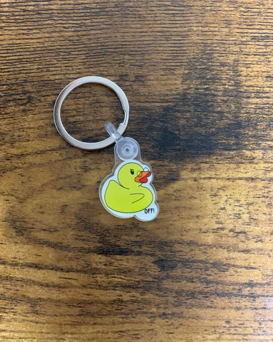 DUCK Off! 1" Acrylic Keychain