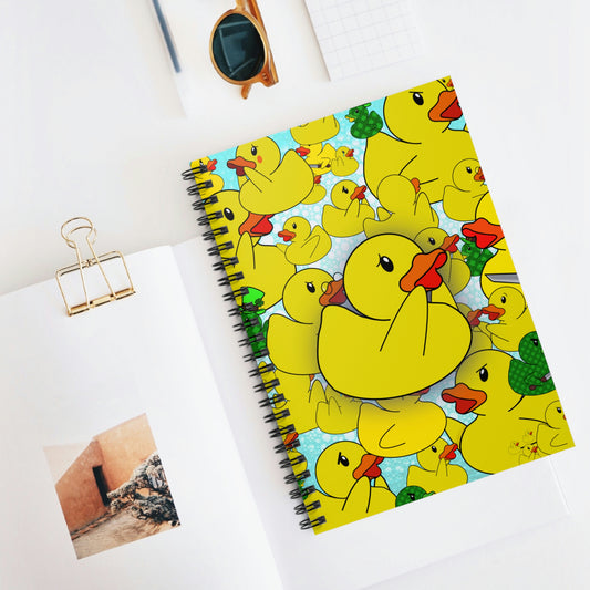 Duck Chaos -Spiral Notebook - Ruled Line