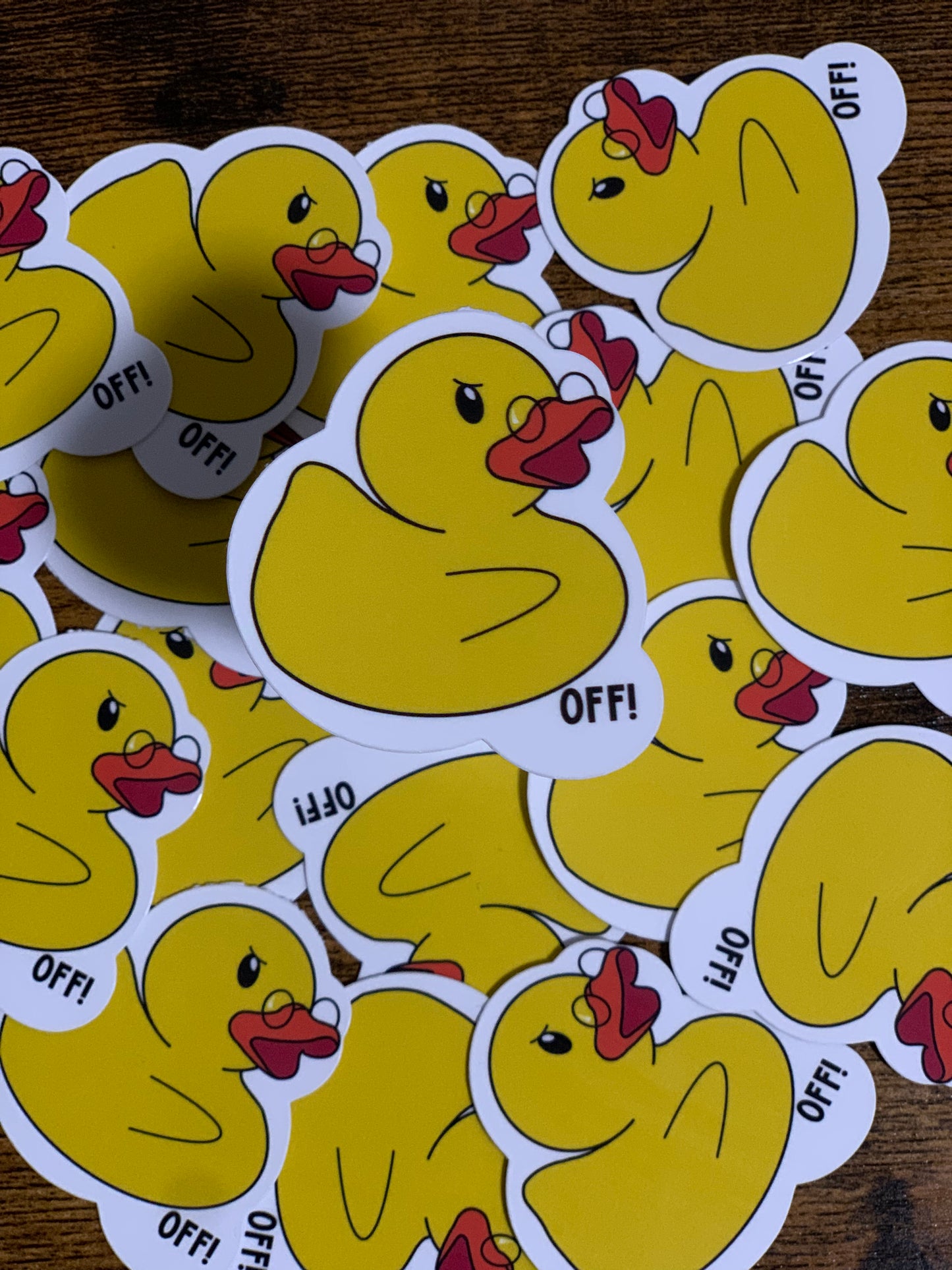 Duck OFF Sticker