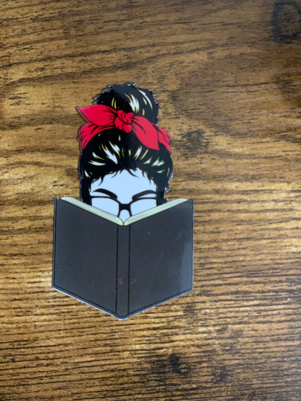 Lady Writing Sticker Reading Lady Sticker – Messterpieces