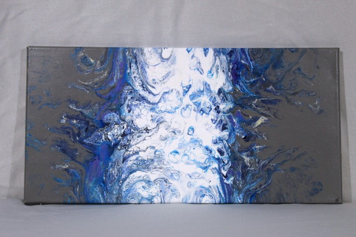 Rapids - 10x20 Abstract Acrylic Dutch Pour Painting